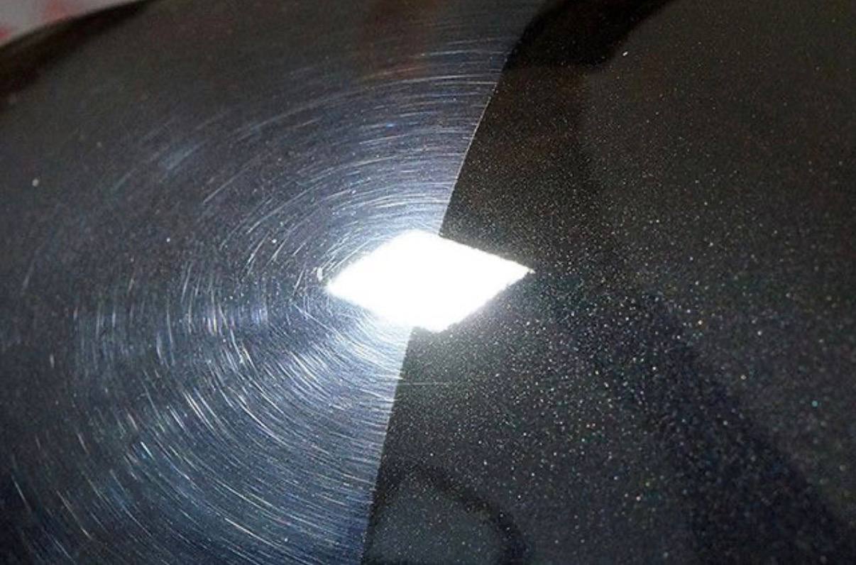 Paint correction closeup
